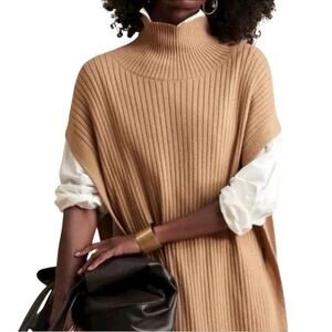 Banana Republic Tan Light Brown Short Sleeve Sweater Tunic Size XS/Small